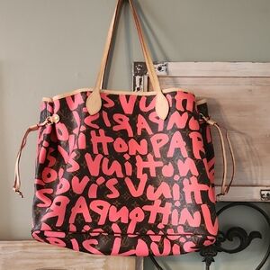 Louis Vuitton Vibrant Pink and Brown Tote